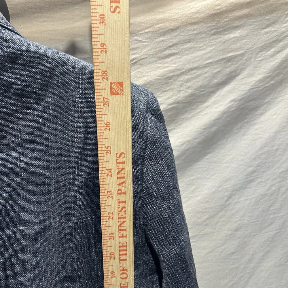 Joseph Abboud Mens 48R Indigo Blue Wool Linen Blend Blazer Sport Coat Navy